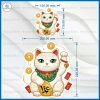 Decal Mèo Thần Tài Chiêu Tài - Phong Thủy Kinh Doanh, Dán Cửa Hàng Thu Hút Tài Lộc 10k 7