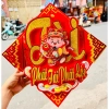 Decal Ông Thần Tài dán cửa chữ Phát Tài thư pháp, trang trí Tết may mắn, sẵn keo dán 95k