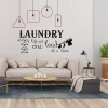 Decal phòng giặt rửa khô nghệ thuật - Trang trí nhà, máy giặt, máy sấy, ký hiệu 4