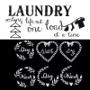 Decal phòng giặt rửa khô nghệ thuật - Trang trí nhà, máy giặt, máy sấy, ký hiệu 8
