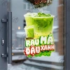 Decal rau Má Đậu xanh - Sticker quán cà phê, đồ ăn vặt, giải khát cam ép, giá 23k 7