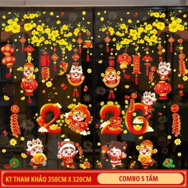 Decal Tết 2.025 combo mẫu dán kính hít tĩnh điện trang trí năm mới chỉ 98.000đ 2 Decal Tết 2.025 combo mẫu dán kính hít tĩnh điện trang trí năm mới chỉ 98.000đ 2