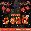 Decal Tết 2.026 2 mặt trang trí cửa kính - Hít tĩnh điện không keo, dán xịt nước đơn giản 6