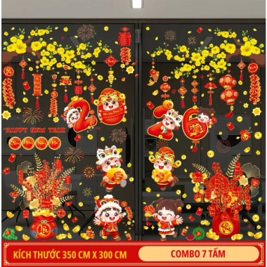 Decal Tết 2.026 dán kính chữ Việt hít tĩnh điện không keo, decor độc đáo 99k 9 Decal Tết 2.026 dán kính chữ Việt hít tĩnh điện không keo, decor độc đáo 99k 9