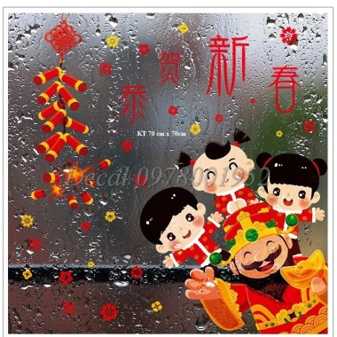 Decal Tết 2.026 - Hình Dán Con Rắn, Hoa Đào, Hoa Mai, Lồng Đèn | Giá Sale 38.250 VND