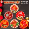Decal Tết 2.026 Hình Tròn Tem Dán Hũ Mứt PET Chống Nước Nhãn Trang Trí Hộp Quà