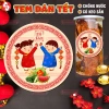 Decal Tết 2.026 Hình Tròn Tem Dán Hũ Mứt PET Chống Nước Nhãn Trang Trí Hộp Quà 4