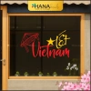 Decal Trang Trí Kính Tết Việt Nam Sắc Xuân - Giao Hợa Tốc, Dùng Cho Quán Cà Phê, Nhà Hàng | Hana Decals
