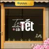Decal Trang Trí Kính Tự Nhiên Cái Tết cho Quán Cà Phê & Tiệm Thời Trang - Giá ưu đãi 136.5k