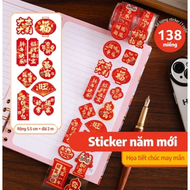 Decal Trang Trí Tết 2.026 Năm Ngọ – Sticker Màu Đỏ Ép Kim, Dùng Bao Lì Xì Quà, Giá 7.200đ 10 Decal Trang Trí Tết 2.026 Năm Ngọ – Sticker Màu Đỏ Ép Kim, Dùng Bao Lì Xì Quà, Giá 7.200đ 10