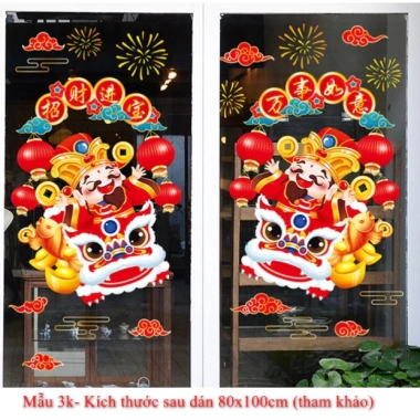 Decal Trang Trí Tết Hít Tĩnh Điện - Cặp Thần Tài Thỏi Vàng Liễng Đỏ 55.000 VNĐ 9 Decal Trang Trí Tết Hít Tĩnh Điện - Cặp Thần Tài Thỏi Vàng Liễng Đỏ 55.000 VNĐ 9
