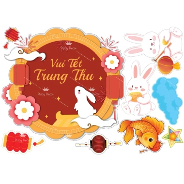 Decal Trung Thu dán tường - dán kính Thiết kế sáng tạo, giảm còn 180.000đ 2