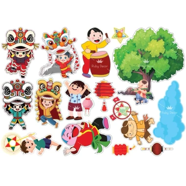 Decal Trung Thu dán tường - dán kính Thiết kế sáng tạo, giảm còn 180.000đ 3