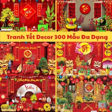 DECOR Tranh Vải Phông Nền Lễ Tết Năm Mới Bính Ngọ 2.026 Size Lớn 4M Giá 169k 4