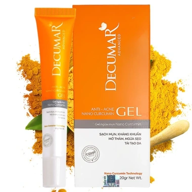 Decumar Anti Acne Nano Curcumin Gel 20g Ngừa mụn, giảm thâm, mờ sẹo 105.000 VND