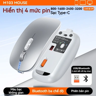 Dell Chuột Không Dây 2.4G và Bluetooth, Im Lặng, Siêu Mỏng, DPI 800/1.200/1.600 - 226.900₫ 10