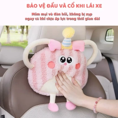 Đệm bảo vệ đầu xe chống va đập - Gối tựa đầu ô tô hoạt hình dễ thương, 80,994₫