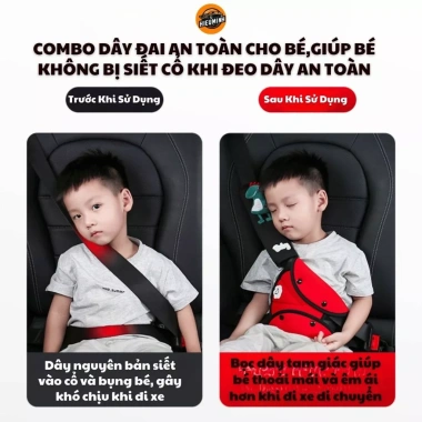Đệm bọc dây an toàn ô tô HieuMinhCar HM12 cho bé, họa tiết ngộ nghĩnh, chất liệu mềm mại, bảo vệ an toàn 6 Đệm bọc dây an toàn ô tô HieuMinhCar HM12 cho bé, họa tiết ngộ nghĩnh, chất liệu mềm mại, bảo vệ an toàn 6