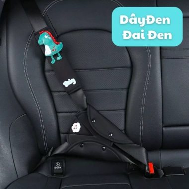 Đệm bọc dây an toàn ô tô HieuMinhCar HM12 cho bé, họa tiết ngộ nghĩnh, chất liệu mềm mại, bảo vệ an toàn