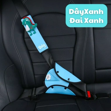 Đệm bọc dây an toàn ô tô HieuMinhCar HM12 cho bé, họa tiết ngộ nghĩnh, chất liệu mềm mại, bảo vệ an toàn