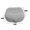 Đệm bơm hơi du lịch văn phòng, gối PVC di động màu xám - nghỉ ngơi thoải mái, giảm 21% 10