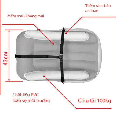 Đệm bơm hơi máy bay cho bé – Nệm ô tô ghế sau, giường ngủ đa năng, 523.000₫ 6 Đệm bơm hơi máy bay cho bé – Nệm ô tô ghế sau, giường ngủ đa năng, 523.000₫ 6
