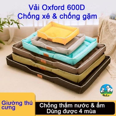 Đệm Chó Chống Cắn Rách Thấm Nước Ẩm - Nệm Mát Cotton Mềm, Không Bám Lông, Dễ Vệ Sinh, Giá 435.221 VND