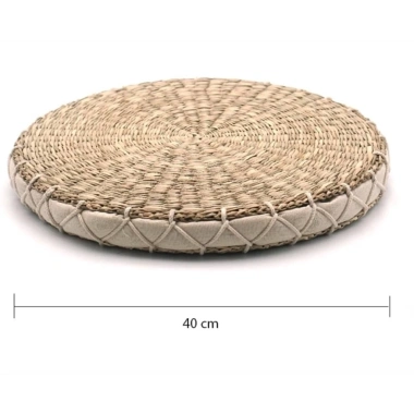 Đệm Cói Cao Cấp Ngồi Bệt - Thích Hợp Nhà Hàng, Quán Cafe, Phòng Khách, Yoga - 60.000₫ 3