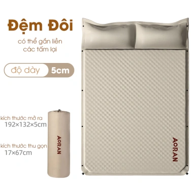 Đệm dã ngoại tự phồng đôi + gối Pehouse - Tự bơm hơi, tiện lợi, giảm giá 615.000₫ 3