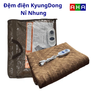 Đệm điện AHA Kyungdong Hàn Quốc 140x180cm vải nỉ nhung Giá chỉ 790.000 chất lượng cao