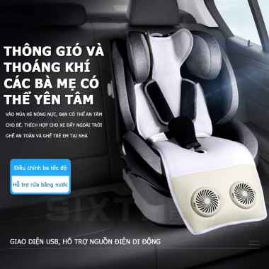 Đệm ghế an toàn ô tô cho bé - Thảm làm mát, thoáng khí, bassinet mùa hè 1.19tr 2