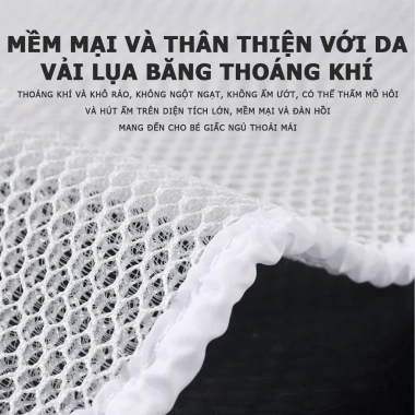 Đệm ghế an toàn ô tô cho bé - Thảm làm mát, thoáng khí, bassinet mùa hè 1.19tr 7