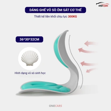 Đệm ghế công thái học ONECARS - Thiết kế chuẩn, cải thiện tư thế, bảo vệ cột sống, giảm giá 22% chỉ 120.000₫ 4 Đệm ghế công thái học ONECARS - Thiết kế chuẩn, cải thiện tư thế, bảo vệ cột sống, giảm giá 22% chỉ 120.000₫ 4