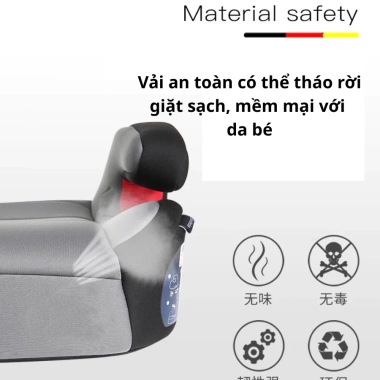 Đệm ghế ô tô trẻ em 3-12 tuổi - Đai an toàn ISOFIX, bảo vệ bé, giá 329.000₫
