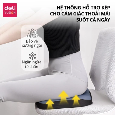Đệm ghế văn phòng Deli cao su non thoáng khí, chống trĩ, giảm mỏi, điều chỉnh tư thế, dễ vệ sinh - 189.000₫ 2 Đệm ghế văn phòng Deli cao su non thoáng khí, chống trĩ, giảm mỏi, điều chỉnh tư thế, dễ vệ sinh - 189.000₫ 2