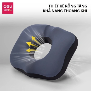 Đệm ghế văn phòng Deli cao su non thoáng khí, chống trĩ, giảm mỏi, điều chỉnh tư thế, dễ vệ sinh - 189.000₫ 4 Đệm ghế văn phòng Deli cao su non thoáng khí, chống trĩ, giảm mỏi, điều chỉnh tư thế, dễ vệ sinh - 189.000₫ 4