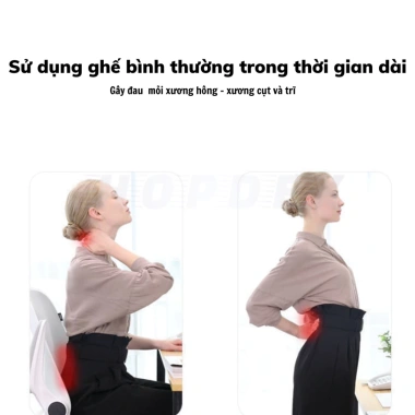 Đệm Ghế Văn Phòng HOPDEX Su Non Thoáng Khí, Chống Trĩ, Lót Mông, Giảm Đau Lưng