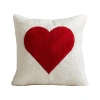 Đệm gối sofa Valentine giới hạn - Thêu trái tim đỏ trắng, mềm mại sang trọng, giảm giá 144.288 VND 10