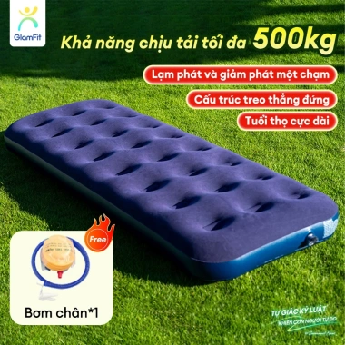 Đệm hơi bơm chân cao cấp, gấp gọn, chịu lực 200kg, cắm trại - Giá 280.000₫
