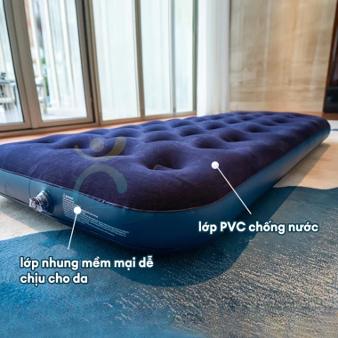Đệm hơi bơm chân cao cấp, gấp gọn, chịu lực 200kg, cắm trại - Giá 280.000₫