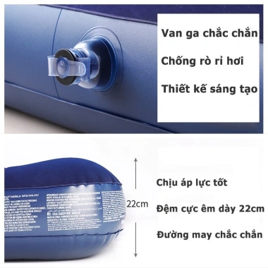 Đệm hơi công nghệ mới + bơm gối, size đa dạng cho gia đình, văn phòng, du lịch, dã ngoại - 169k