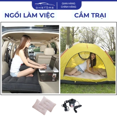 Đệm Hơi Full Size 7 Chỗ Xe SUV - Nhung Mềm Mịn, Đệm Ngủ Du Lịch Giá Ưu Đãi 600k