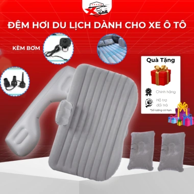 Đệm hơi ô tô du lịch 4-7 chỗ nhung mềm mại, tặng bơm điện, BH 12 tháng - Xế Yêu Plus 385k