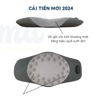 Đệm kê lưng EMA chống thoát vị, massage rung & chườm nóng - Giảm đau lưng, giá 644k