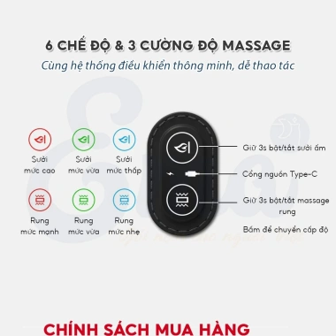 Đệm kê lưng EMA chống thoát vị, massage rung & chườm nóng - Giảm đau lưng, giá 644k