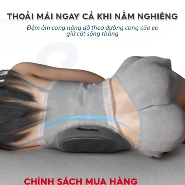 Đệm kê lưng EMA chống thoát vị, massage rung & chườm nóng - Giảm đau lưng, giá 644k