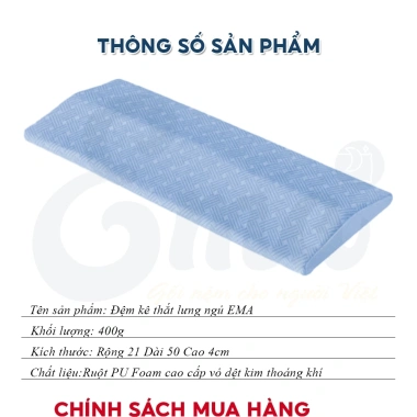 Đệm kê lưng EMA giảm đau mỏi, hỗ trợ cột sống cho người già, bà bầu, thoái hoá - 161.000đ 9