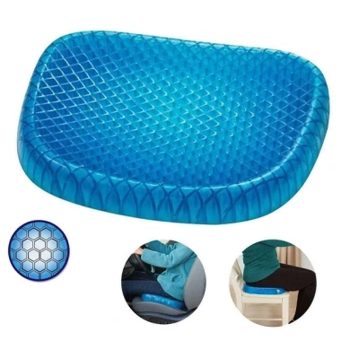Đệm lót ghế 3D Gel Silicone cao cấp thoáng khí - Chống đau mỏi, tặng bọc vải