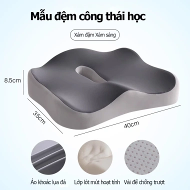 Đệm lót ghế 888GD công thái học 3D thoáng khí – Giảm mỏi lưng, mông, hỗ trợ bệnh trĩ