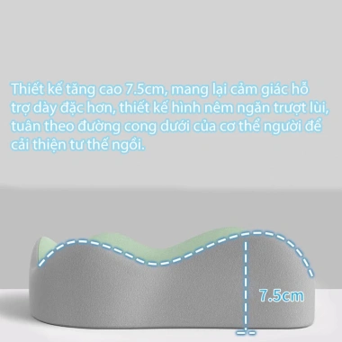 Đệm Lót Ghế Cao Su Non Thoáng Khí - Giảm Ê Mỏi Mông, Êm Ái Dành Cho Văn Phòng & Xe Hơi